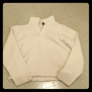 V neck sweater crop top